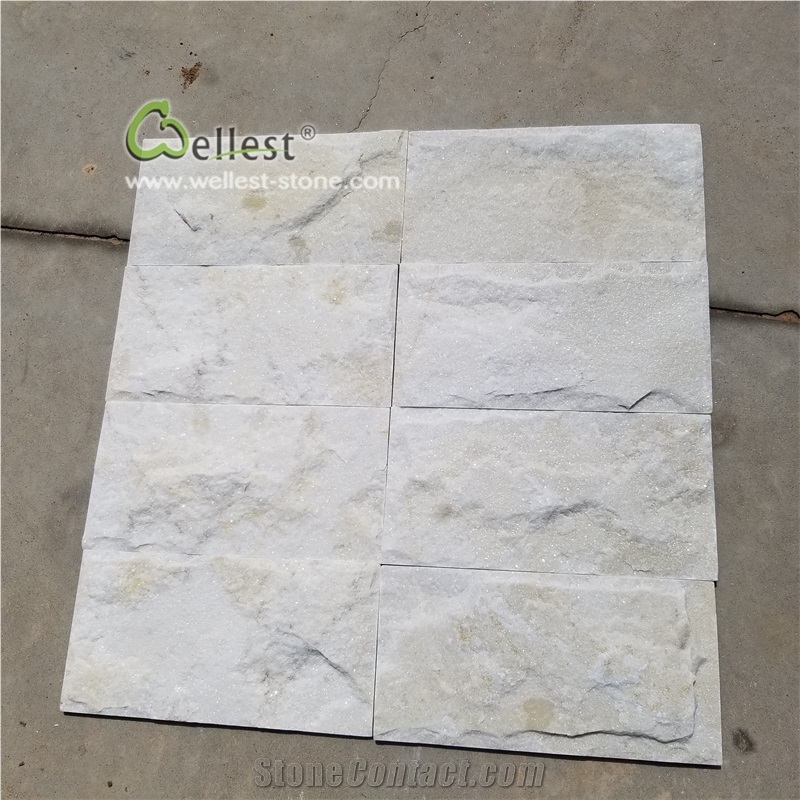 Natural Mushroom White Beige Quartzite Stone