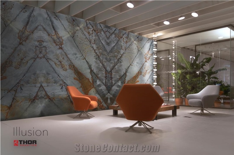 Illusion Blue Quartzite Slabs
