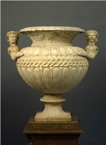Antique Flower Pot Planter Marble Stone