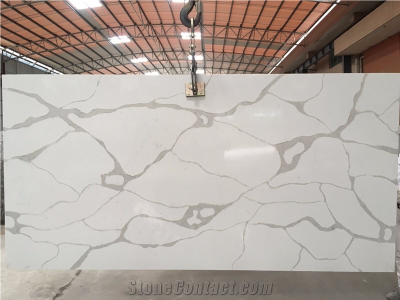 Artificial Quartz Calacatta Marble Tabletop Slabs