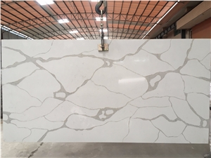 Artificial Quartz Calacatta Marble Tabletop Slabs