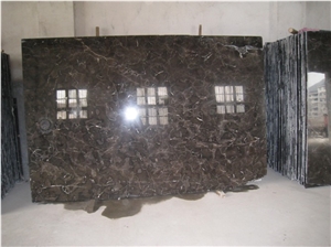 China Marron Brown Dark Emperador Marble Slab