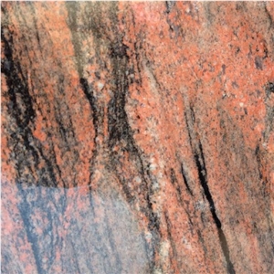 China Tropical Black Red Granite Cladding Stone