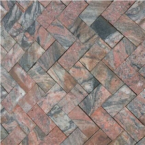 China Tropical Black Red Granite Cladding Stone