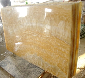 Natural Translucent Yellow Honey Onyx for Bathroom