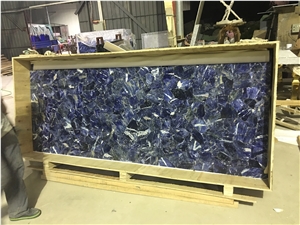 Semiprecious Gem Stone Lapis Lazuli Wall Tile Slab