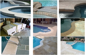Custom Cut Natural Stone Pool/Spa Coping