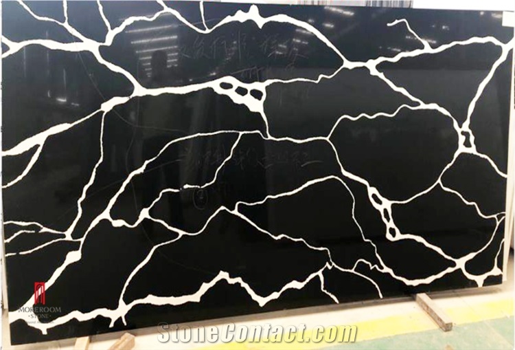 Bench Tops Black Calacatta Quartz Stone Island Top