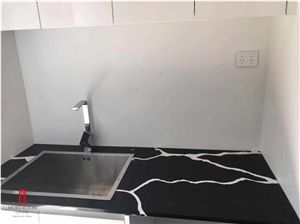 Bench Tops Black Calacatta Quartz Stone Island Top
