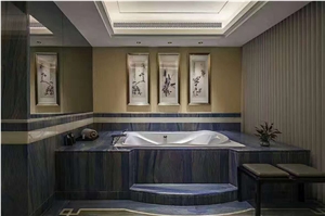 Blue Stone Azul Macauba Wall Floor Bathtub Blue Stone Azul Macauba Wall Floor Bathtub