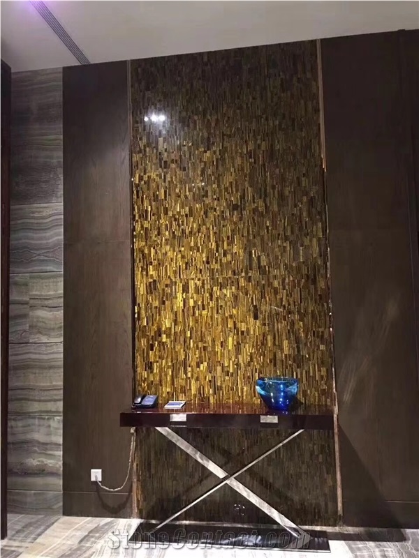 Tiger Eye Gold Quartzite Luxury Yellow Tiles Slabs
