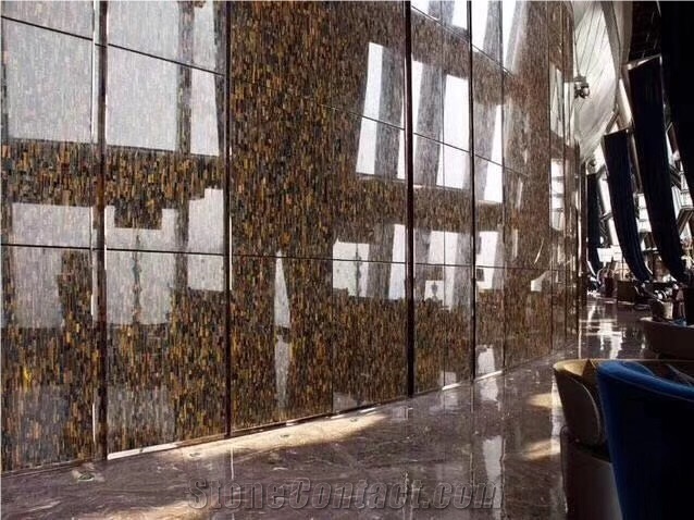 Tiger Eye Gold Quartzite Luxury Yellow Tiles Slabs