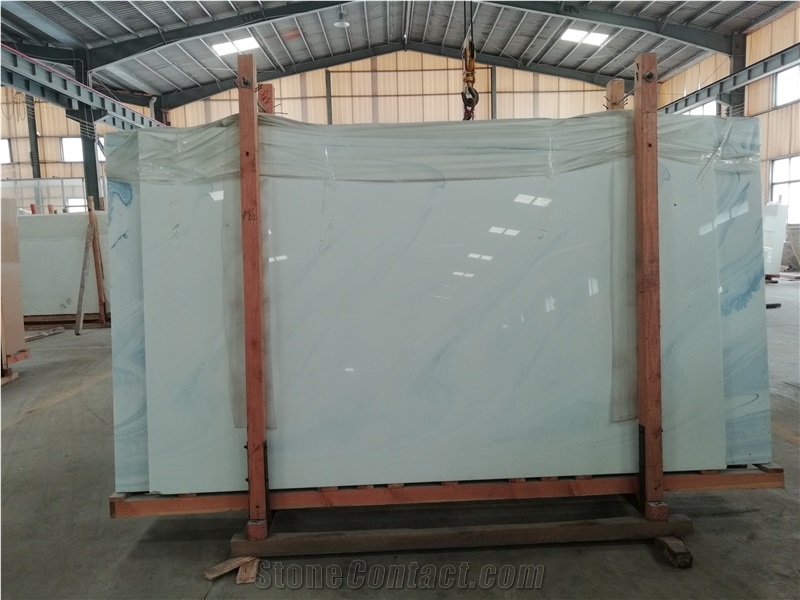 Blue Crystallized Nano Stone Panels for Wall Tiles