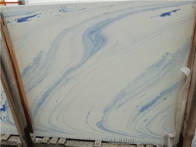 Blue Crystallized Nano Stone Panels for Wall Tiles