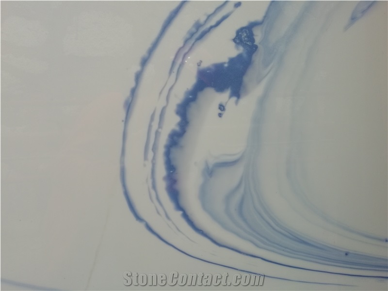 Blue Crystallized Nano Stone Panels for Wall Tiles