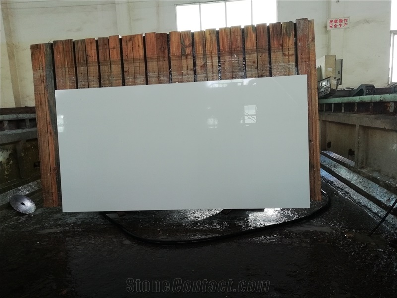 Easy to Clean White Nano Crystal Custom Countertop