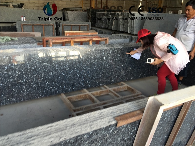 Blue Pearl Granite Versailles Ashlar Pattern