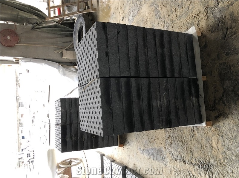 Black Angola Granite Pave Stone Tactile Paver