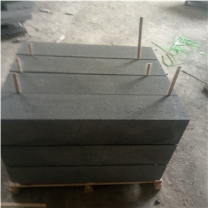 Black Pearl Basalt New G684 Flamed Kerbstone