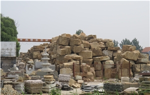 China Yellow Sandstone Block