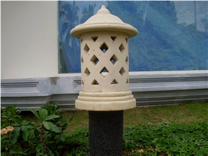 Bali White Limestone Garden Lanterns