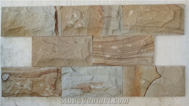 Bali Yellow Sandstone Mushroomed Exterior Wall