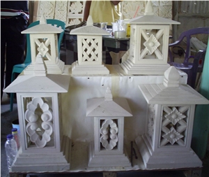 Indonesia White Limestone Landscaping Lanterns