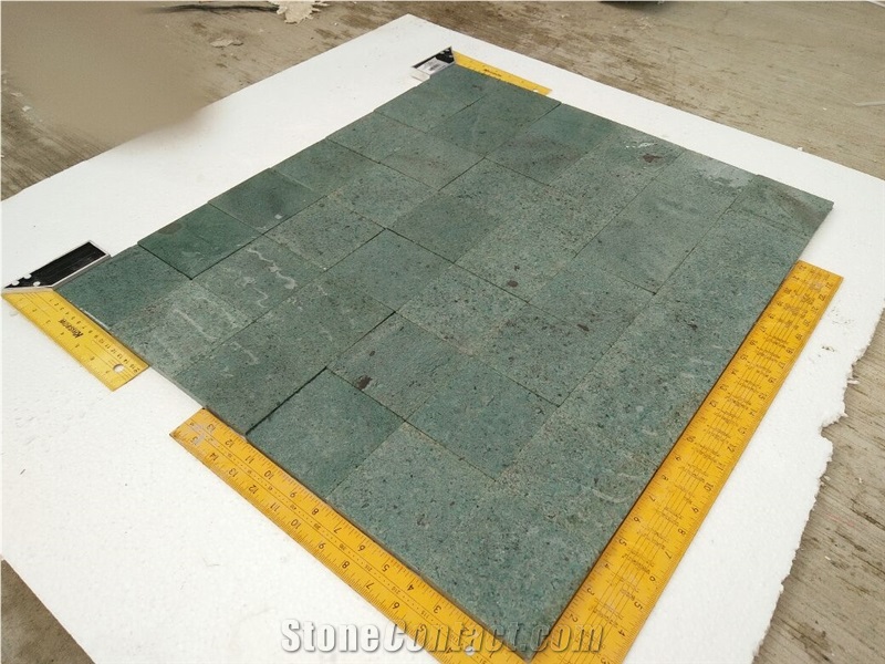 Sukabumi Green Stone Tiles Pool Coping