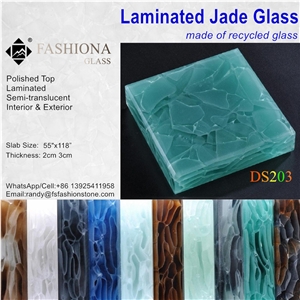 Jade Glass Made Of Recycled Glass,Slab & Tile.