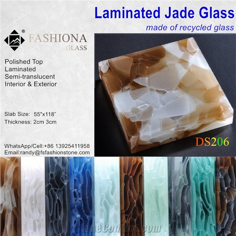 Laminated Jade Glass,Backlit,Interior & Exterior.