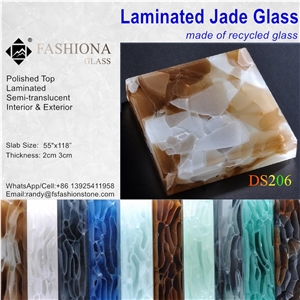 Laminated Jade Glass,Backlit,Interior & Exterior.