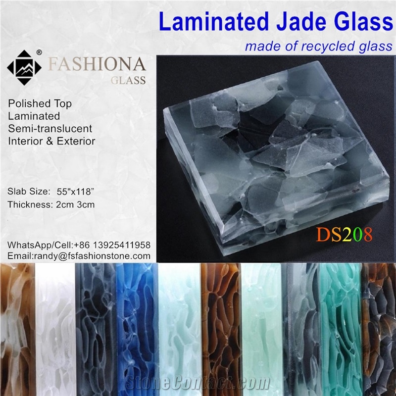 Laminated Jade Glass,Backlit,Interior & Exterior.