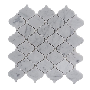 Bianco Carrara Lantern Design Polish Marble Mosaic