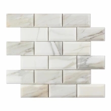 Calacatta Gold Brick Marble Mosaic Polish Tile