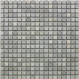 Cinderella Small Square Tumbled Marble Mosaic
