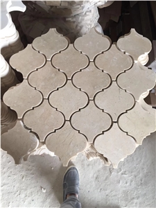 Crema Marfil Lantern Polished Marble Mosaic Tile