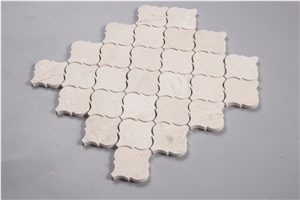 Crema Marfil Lantern Polished Marble Mosaic Tile