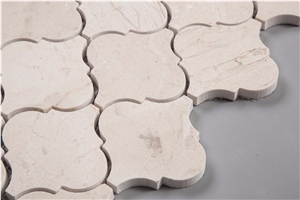 Crema Marfil Lantern Polished Marble Mosaic Tile