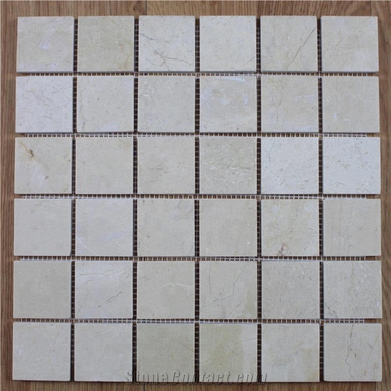 Crema Marfil Polish Marble Mosaic Tile Factory