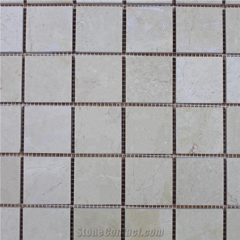 Crema Marfil Polish Marble Mosaic Tile Factory