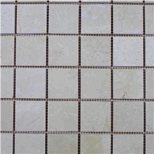 Crema Marfil Polish Marble Mosaic Tile Factory