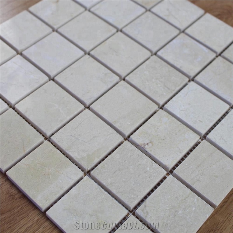 Crema Marfil Polish Marble Mosaic Tile Factory