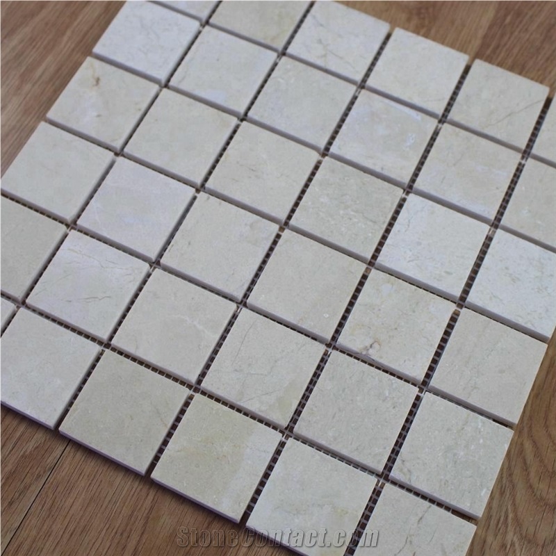 Crema Marfil Polish Marble Mosaic Tile Factory