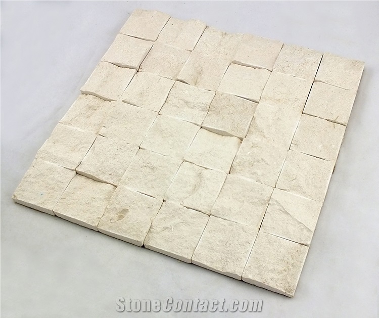 Crema Marfil Split Face 48x48 Marble Mosaic