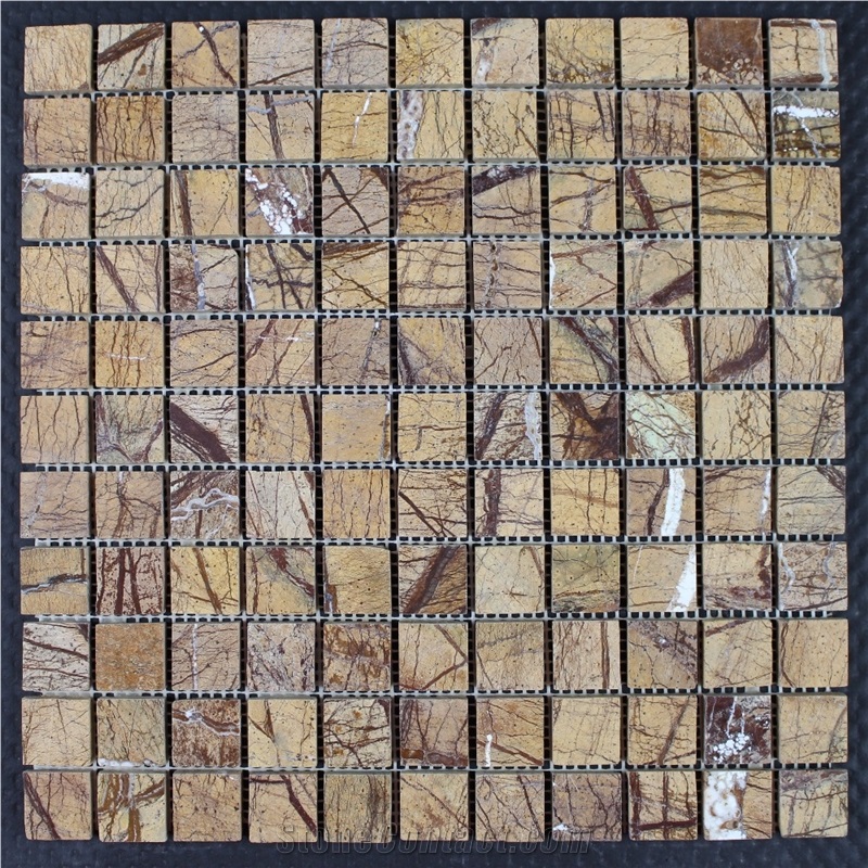 Tropical Rainforest Brown Nature Marble Mosaic