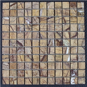 Tropical Rainforest Brown Nature Marble Mosaic