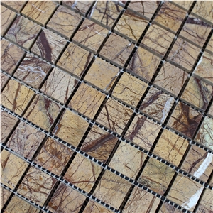 Tropical Rainforest Brown Nature Marble Mosaic