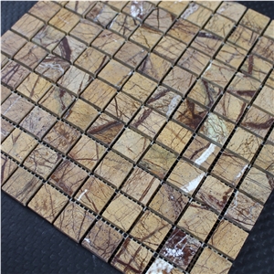 Tropical Rainforest Brown Nature Marble Mosaic