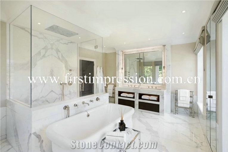 Calacata White Marble Slabs/Statuario Marble