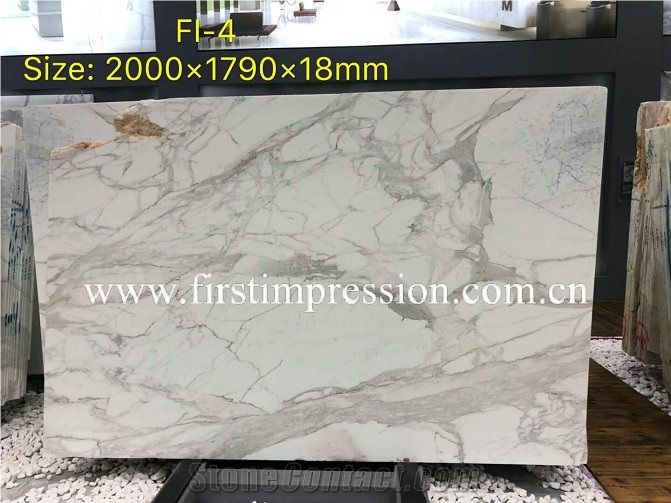 Popular Statuario White Marble Slabs&Cut to Size